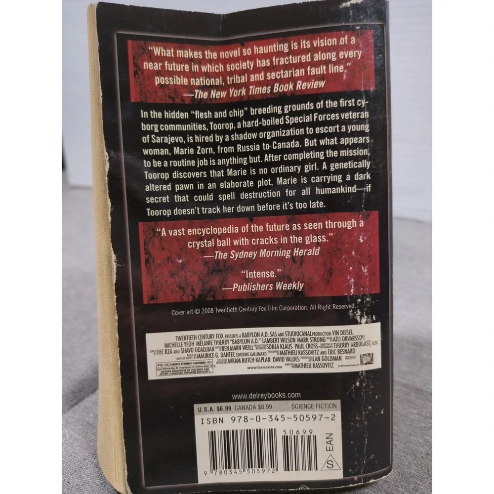 Babylon Babies Maurice‎ G Dantec 2008 Del Rey Movie Tie-In Edition VTG Paperback